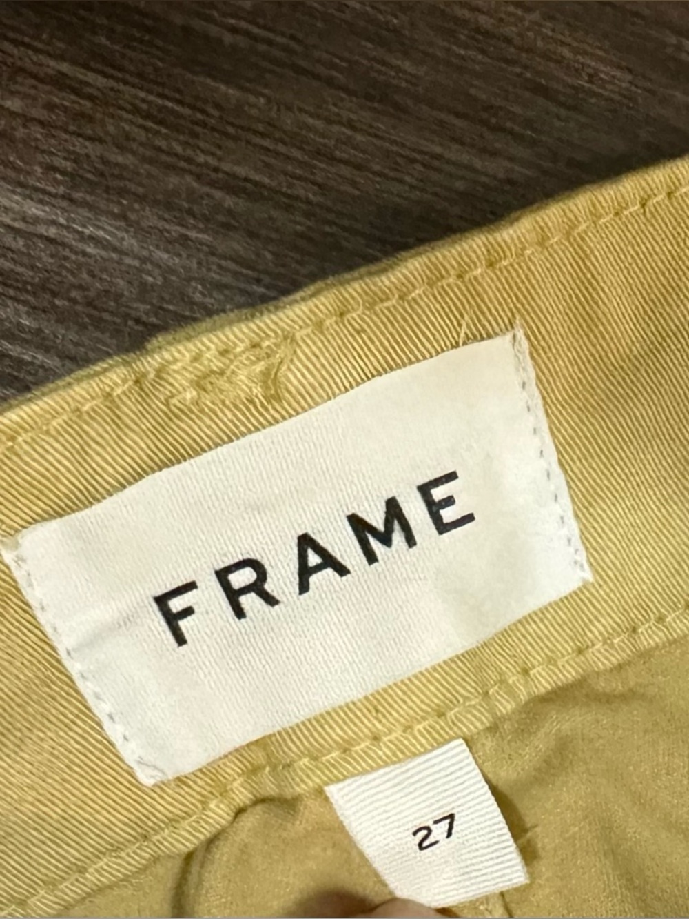 Frame Patch Pocket Denim Cargo Pants In Washed Tan. Size 27 - Picture 9 of 16